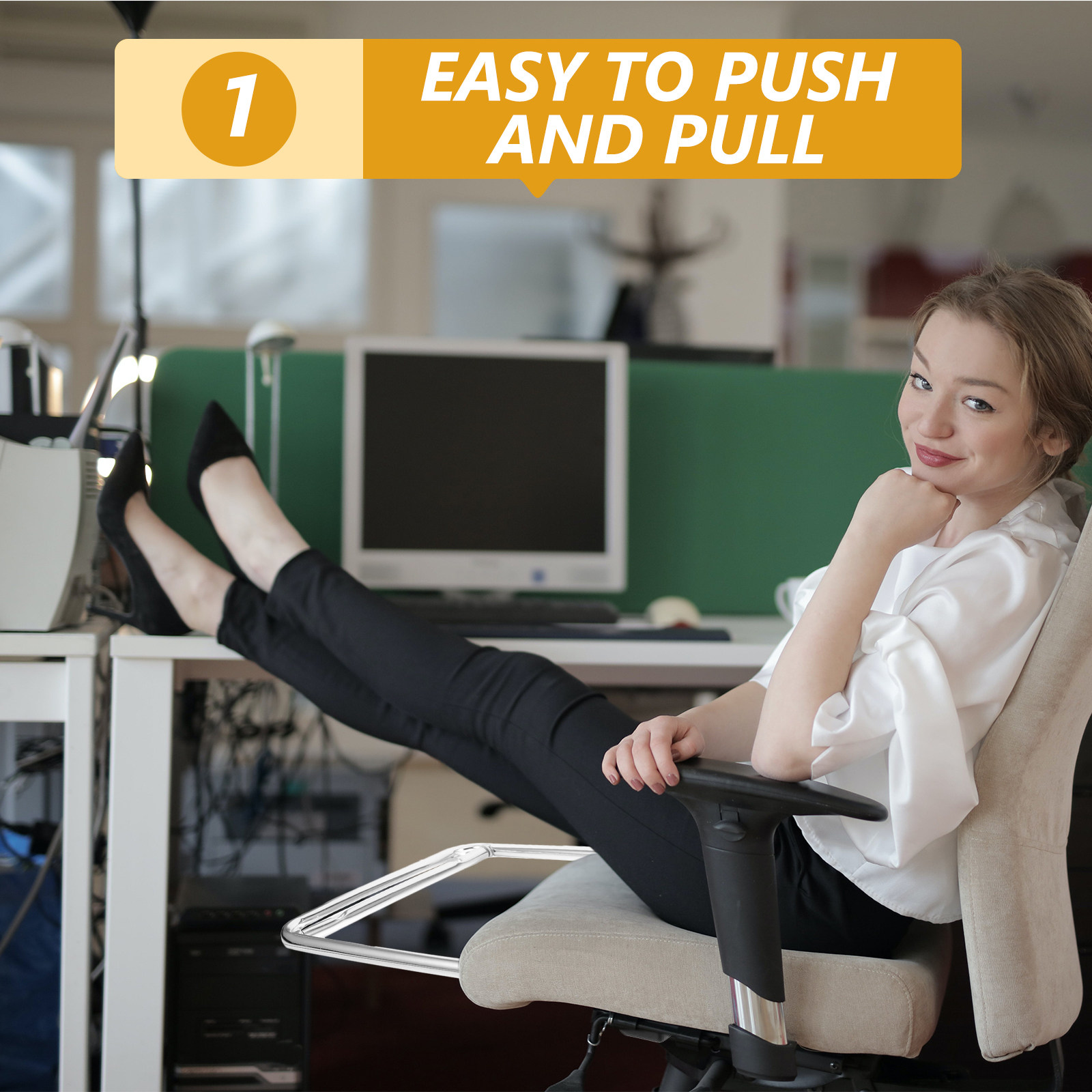 Footrest Under Desk - مسند قدم من الفولاذ المقاوم للصدأ