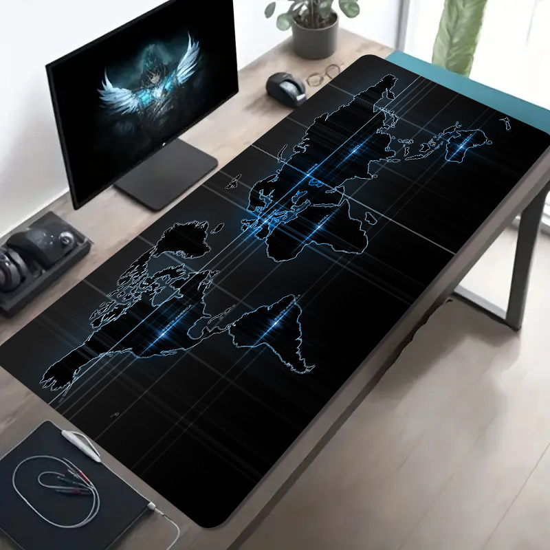 Esports Gaming World - لوحة ماوس للألعاب بتصميم خريطة العالم