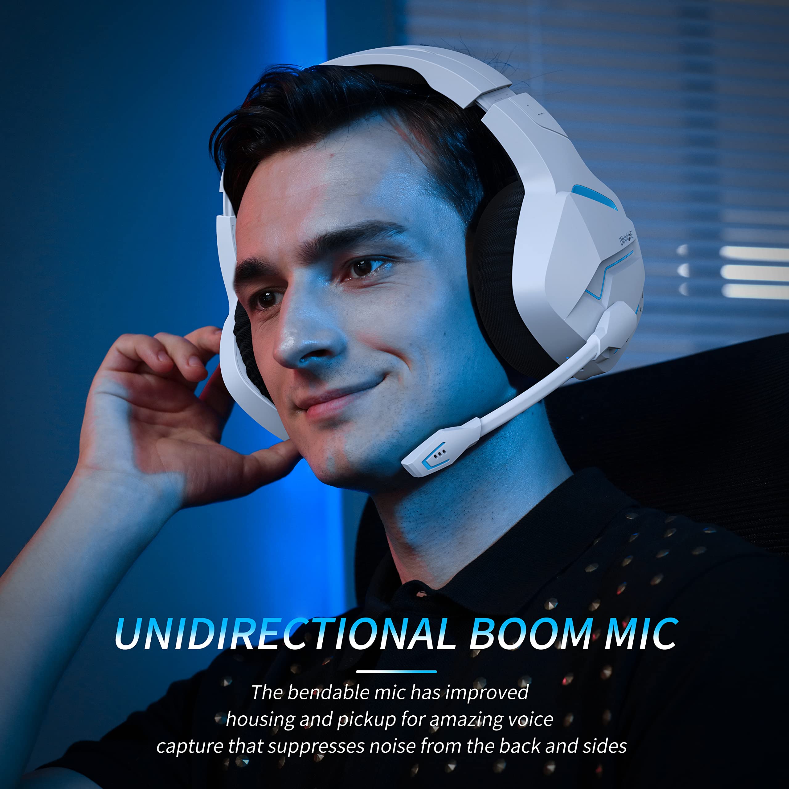 BINNUNE-سماعة ألعاب لاسلكية مع - مراجعة Esports Gaming Headphones وسعره