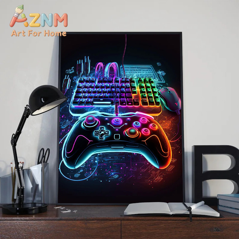 ملصق فني حائطي عصري بتصميم نيو - مراجعة Esports Gamer وسعره