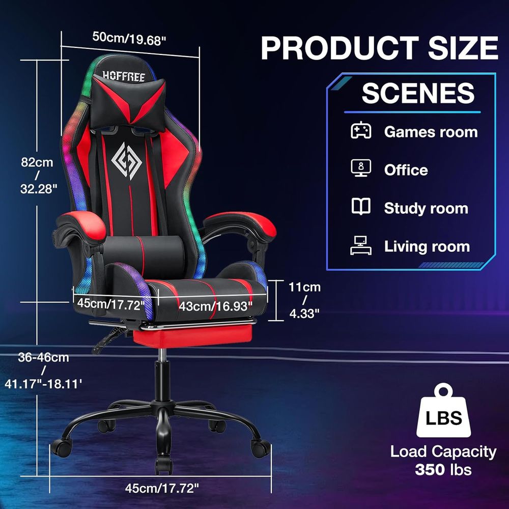 كرسي ألعاب RGB مع سماعات بلوتو - مراجعة Video Gaming & Esports Usd Acc وسعره