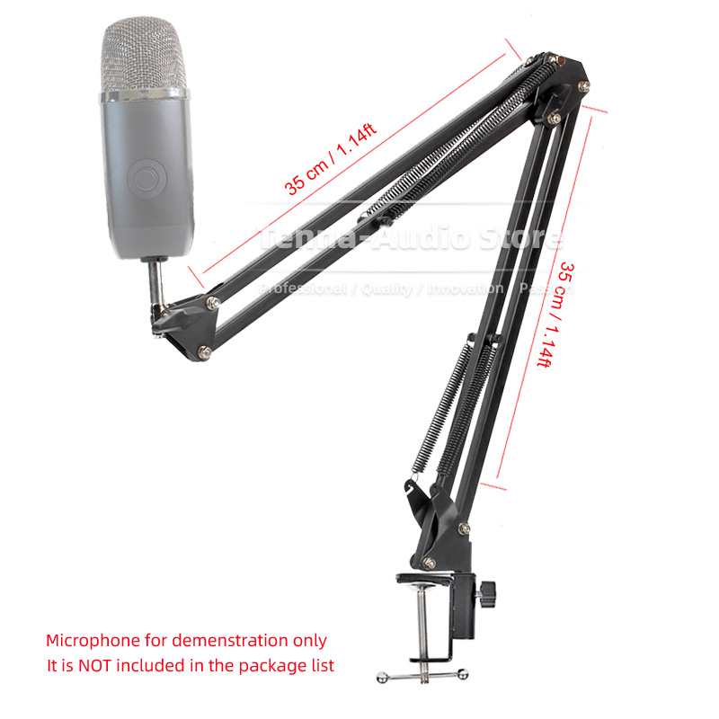 سطح المكتب المشبك تعليق Mic بو - مراجعة Microphone Arm Boom وسعره