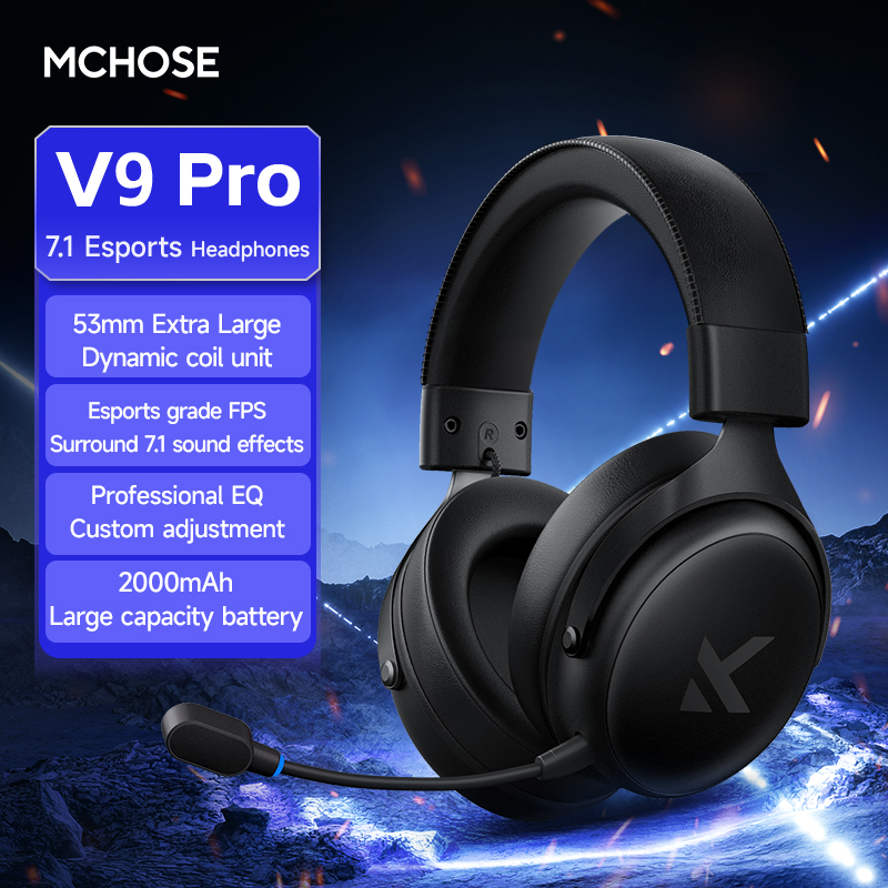 سماعة رأس MCHOSE V9 Pro 2 مع م - مراجعة Esports Gaming Headphones وسعره