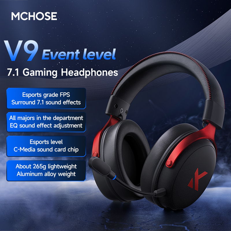 سماعة رأس MCHOSE V9 Pro 2 مع م - مراجعة Esports Gaming Headphones وسعره